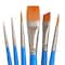 Princeton Art & Brush Co; Princeton™ Select Artiste™ #34 6-Piece Round Synthetic Short Handle Mixed Media Paintbrush Set; Category:Multi-Purpose; Image:3